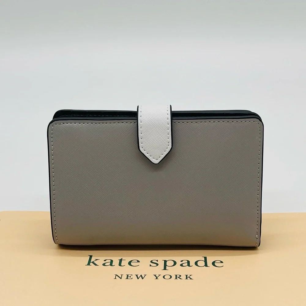 Kate Spade Medium Colorblock Compact Bifold Wallet - Picture 9 of 9